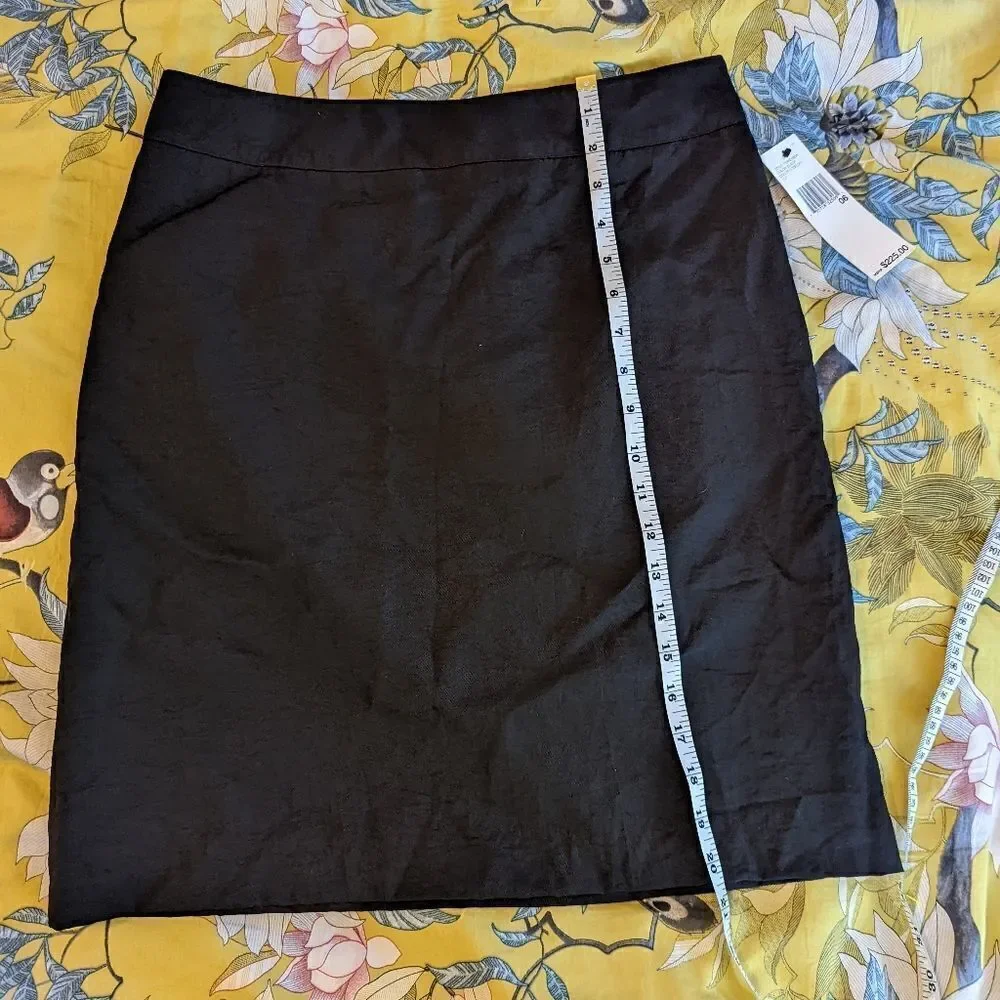 DKNY Nylon Black Skirt NWT Knee-Length Size 6